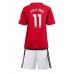 Manchester United Rasmus Hojlund #11 Babykleding Thuisshirt Kinderen 2023-24 Korte Mouwen (+ korte broeken)